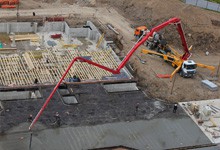 Подача бетона автобетононасосом